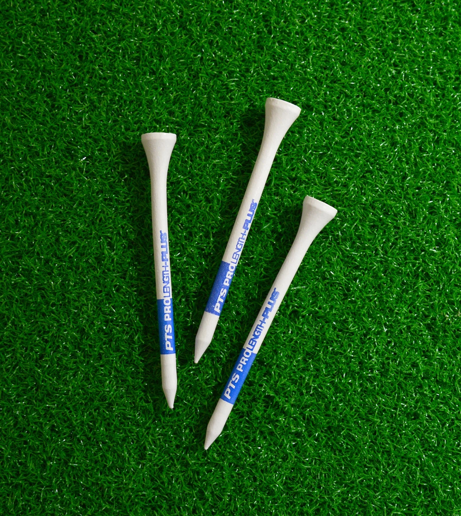 (PTS) – Color-Coded Hardwood Golf Tees, 3 1/4" Length, 75 Count, Durable Natural Wood for Consistent Setup
