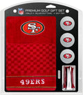 NFL San Francisco 49Ers Gift Set: Embroidered Golf Towel, 3 Golf Balls, and 14 Golf Tees 2-3/4" Regulation, Tri-Fold Towel 16" X 22" & 100% Cotton