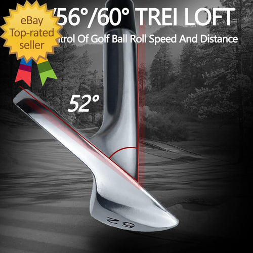 3 PCS Wedge Set or Individual Golf Wedges, Available in 52° Gap Wedge, 56° Sand