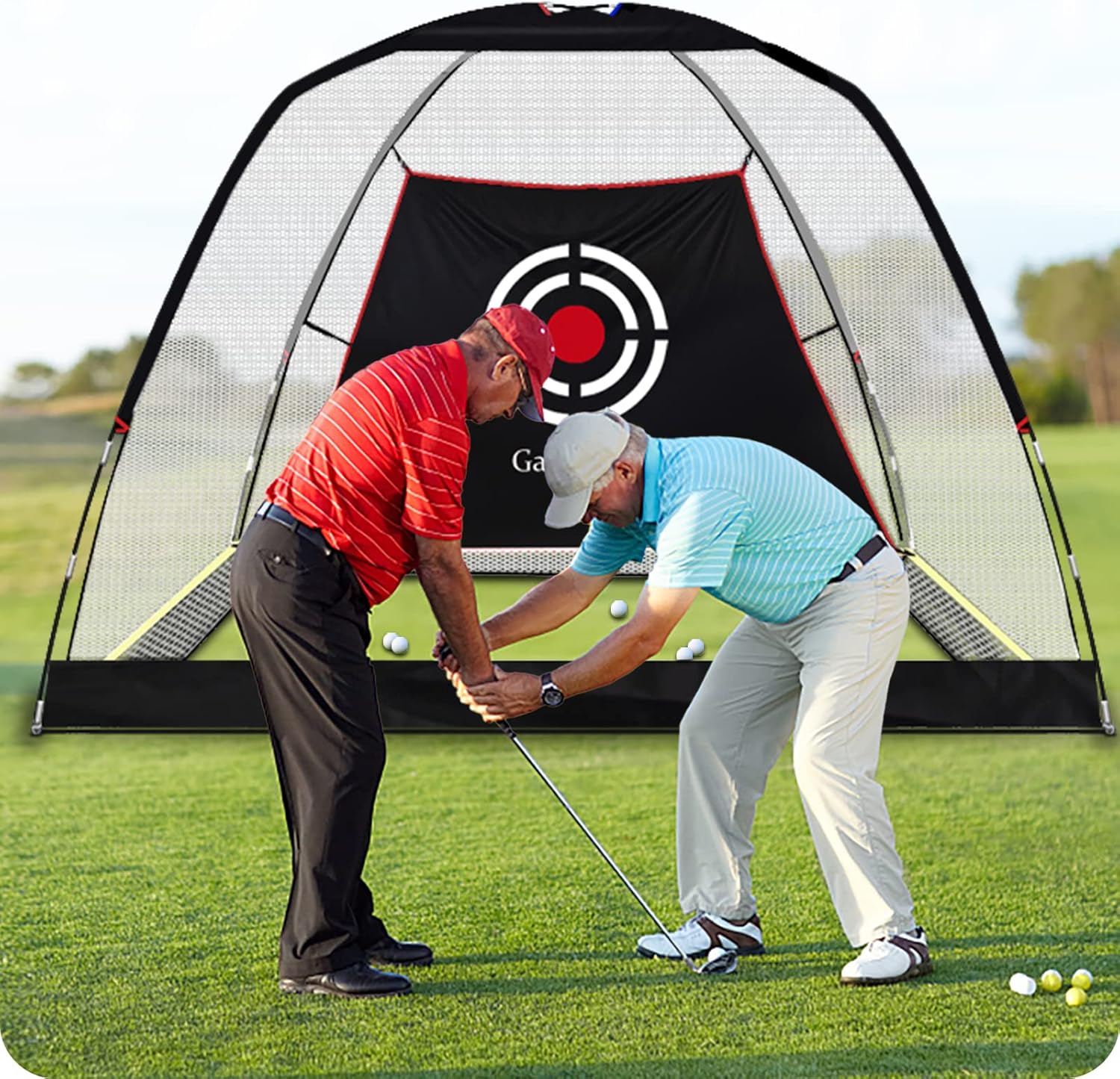 Golf Nets for Backyard,Golf Net,Golf Driving Range,Golf Practice Hitting Net,10X7X6Ft Golf Net with Target and Carry Bag,White Net-Without Bottom