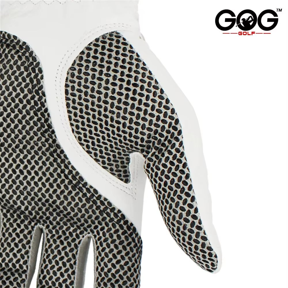 Pack 1 Pc Golf Gloves Men'S Left/Right Hand Soft Breathable Pure Sheepskin with Anti-Slip Granules Golf Gloves Golf Men